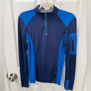 REI Women's Blue Quarter-Zip Athletic Pullover Light Weight